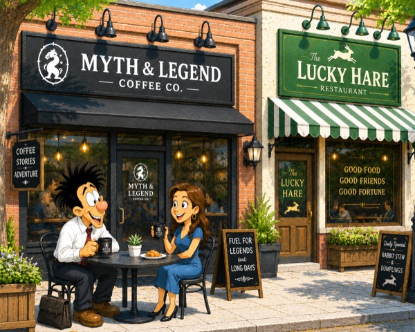 Myth & Legend opened, violating Lucky Hare & Night Train Pizza's lease.