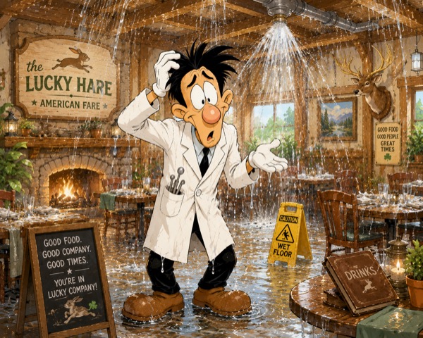 Randy & Lana claimed it was Lucky Hare & Night Train Pizza's fault. But the lease says Black Crow Ventures is responsible for maintaining the sprinkler system, which hadn't been maintained or serviced since before Lucky Hare & Night Train Pizza moved in.